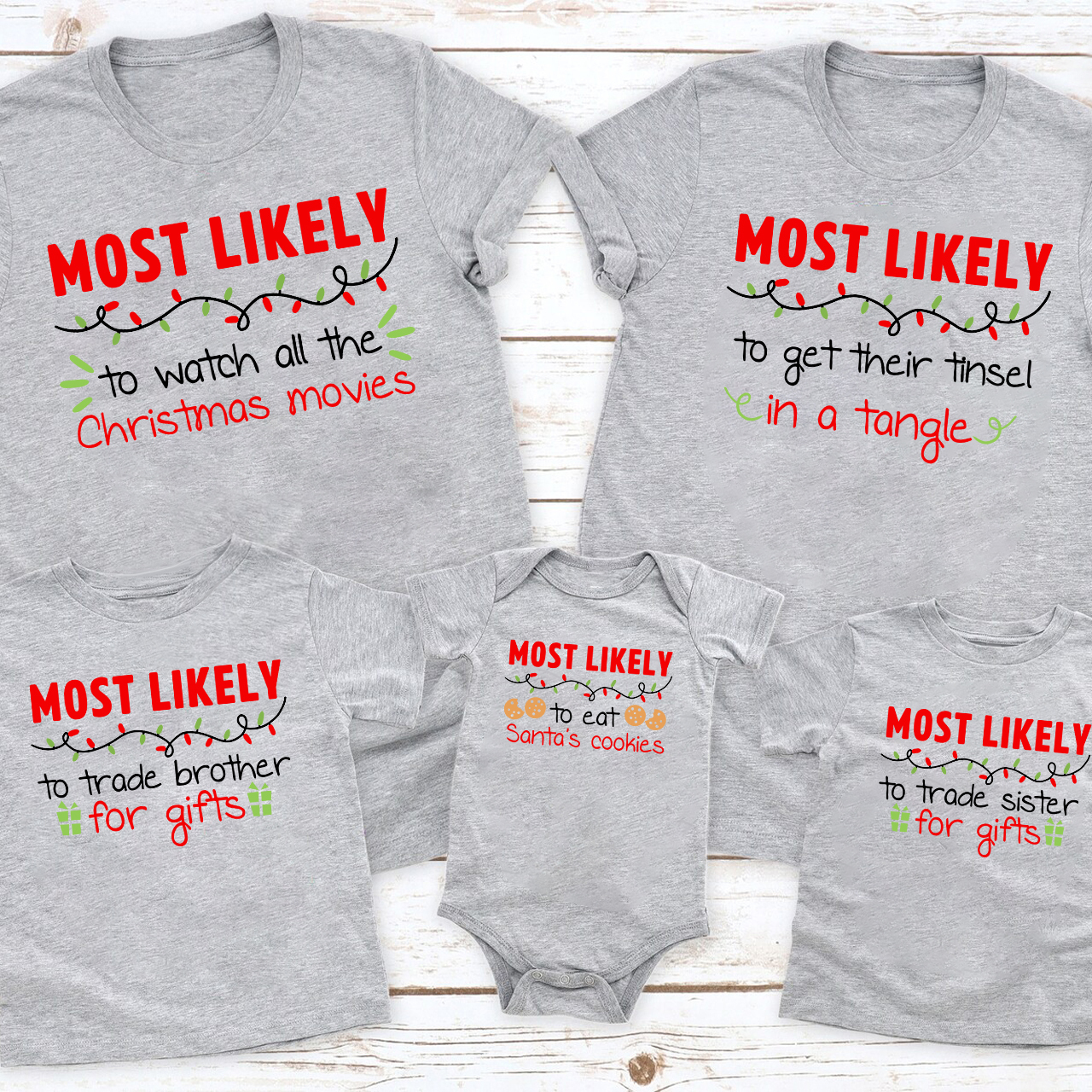 Matching Family Christmas Superlative Funny Shirts