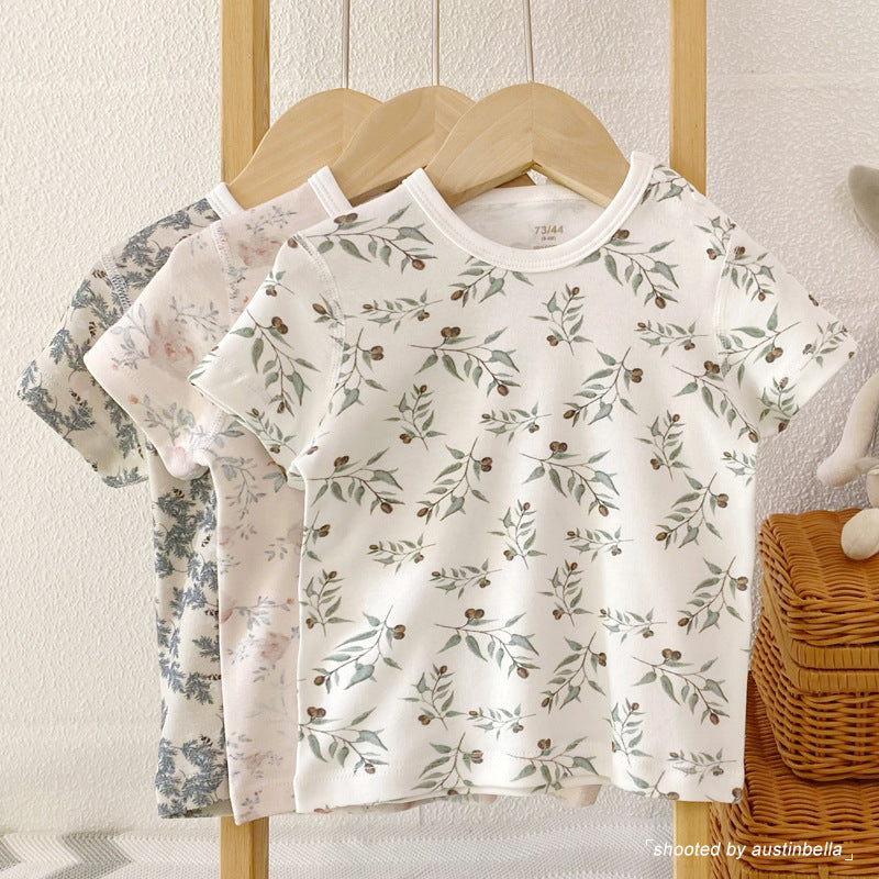 3 Colors Baby Boy Girl Short Sleeve T-shirt