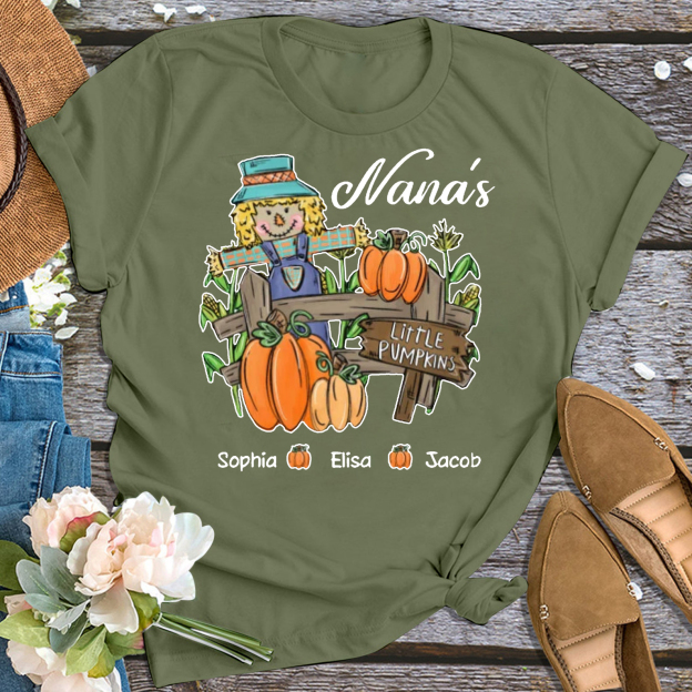 Scarecrow Thanksgiving Personalized Grandma Shirt 
