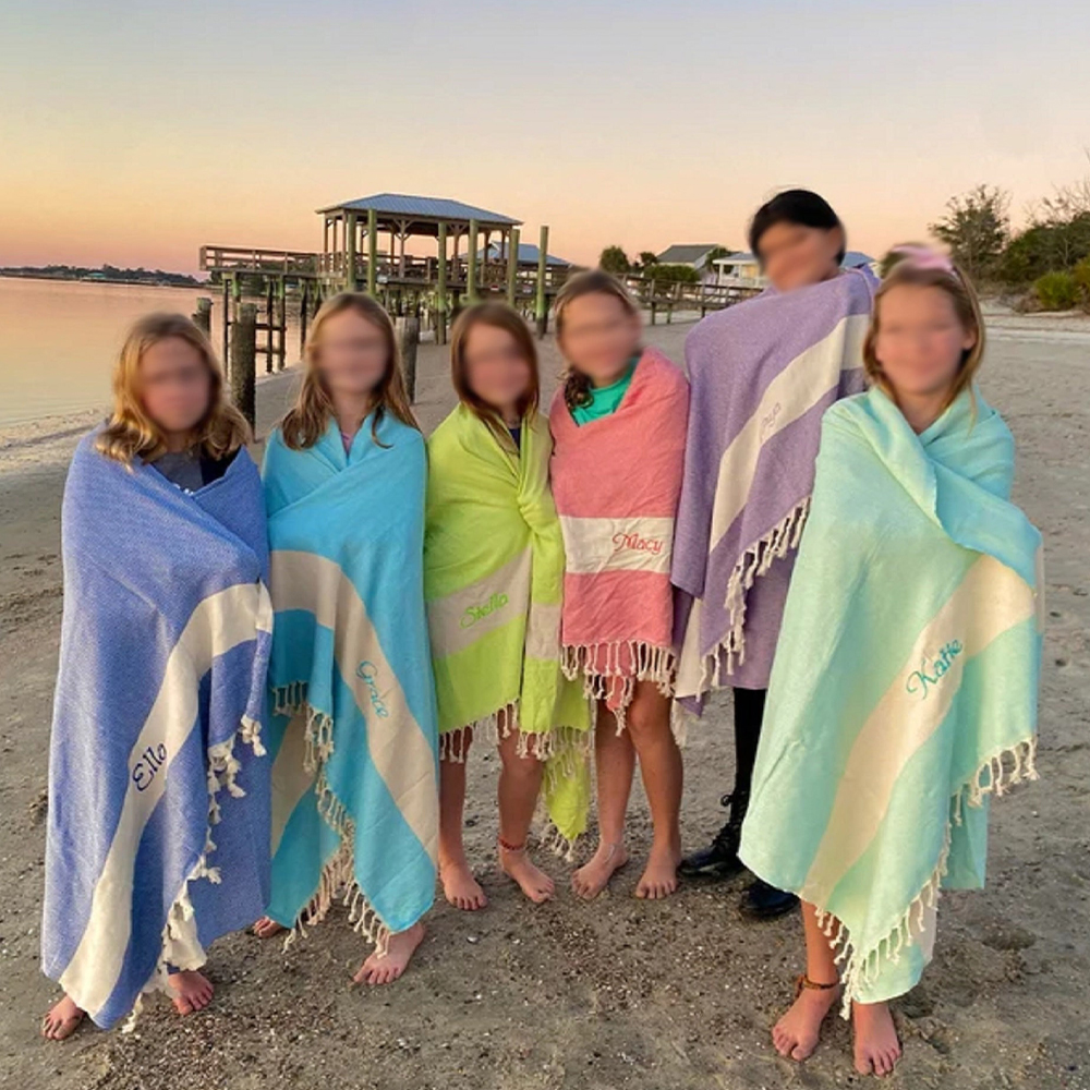 Personalized Embroidered Family Beach Towel