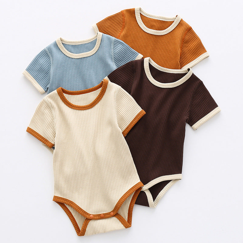 4 Colors Baby Boy Girl Summer Short Sleeve Jumpsuit