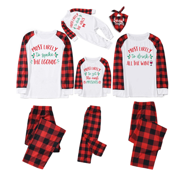 Most Likely Leaves Christmas Family Matching Pajamas