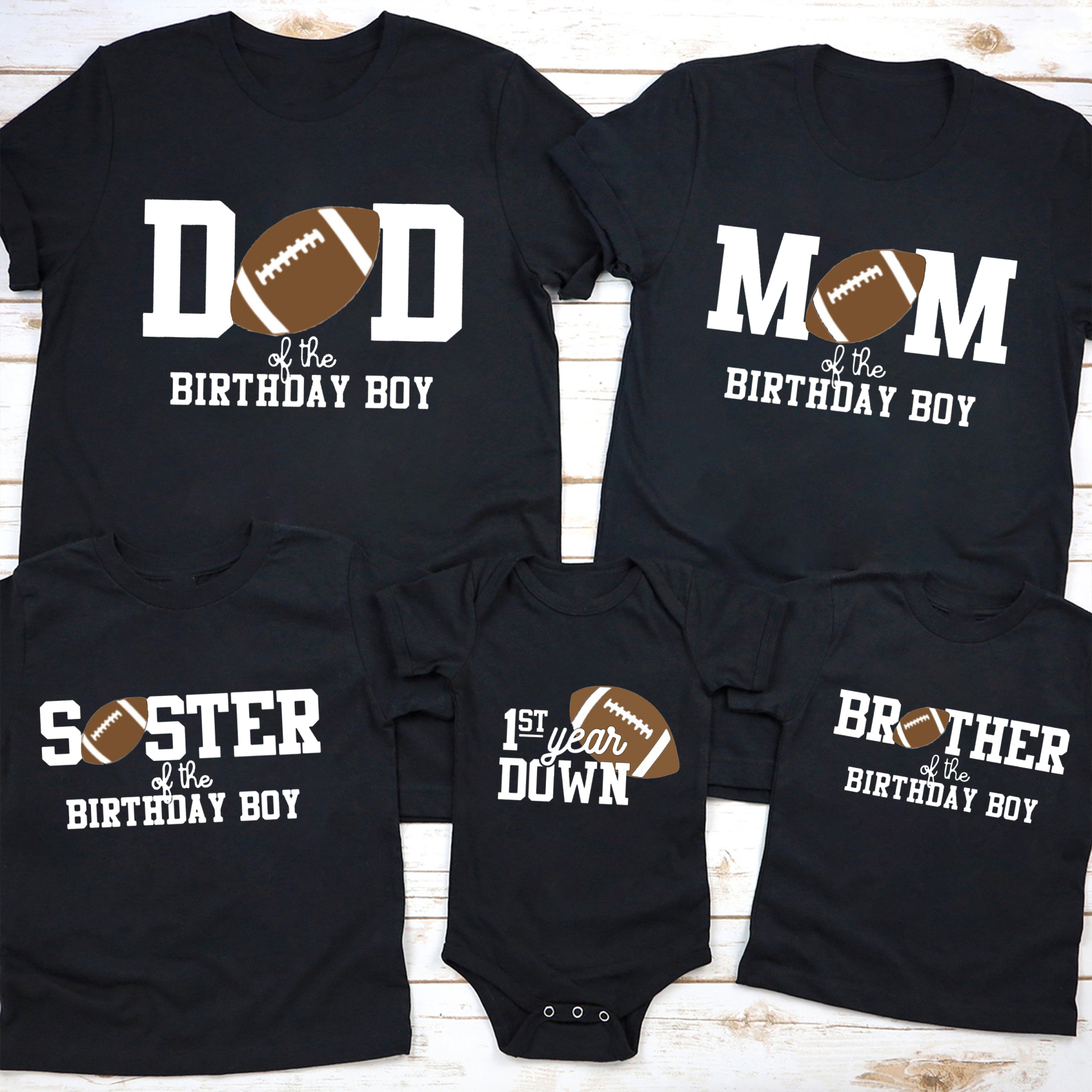 Football Birthday Family Matching Shirt