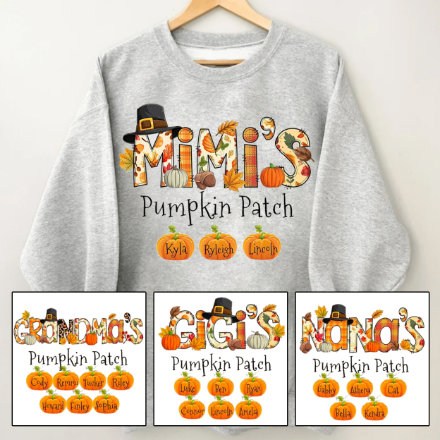Custom Mimi Pumpkin Patch Fall Halloween Sweatshirt