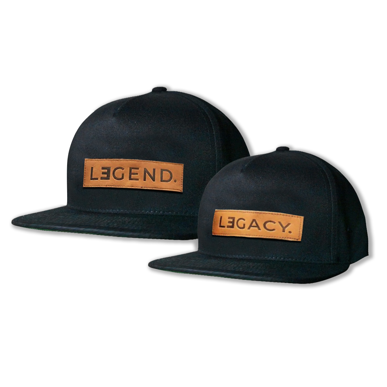 Family Matching Snapback Hat (Vegan Leather Patch)