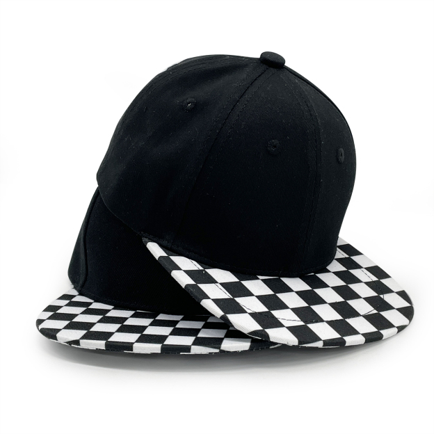 Black Check Trucker Toddler&Kids Cap