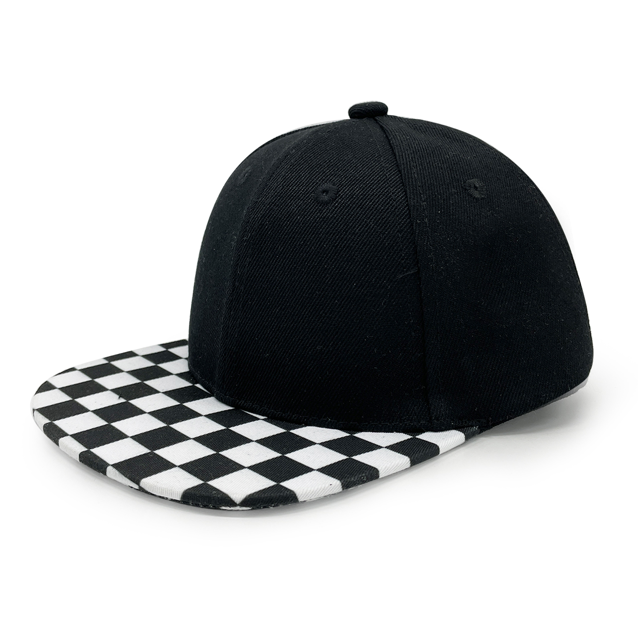 Black Check Trucker Toddler&Kids Cap