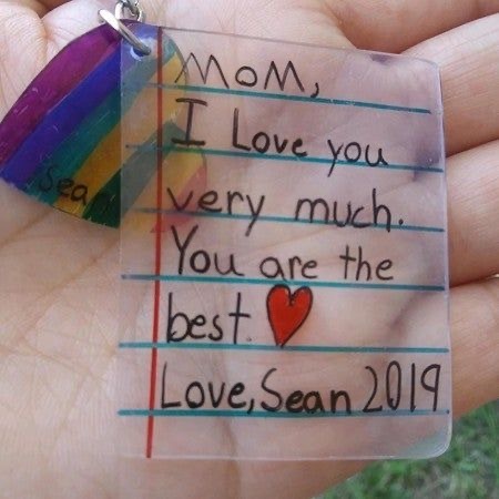 Personalized Mother's Day or Father's Day Keychain Keepsakes