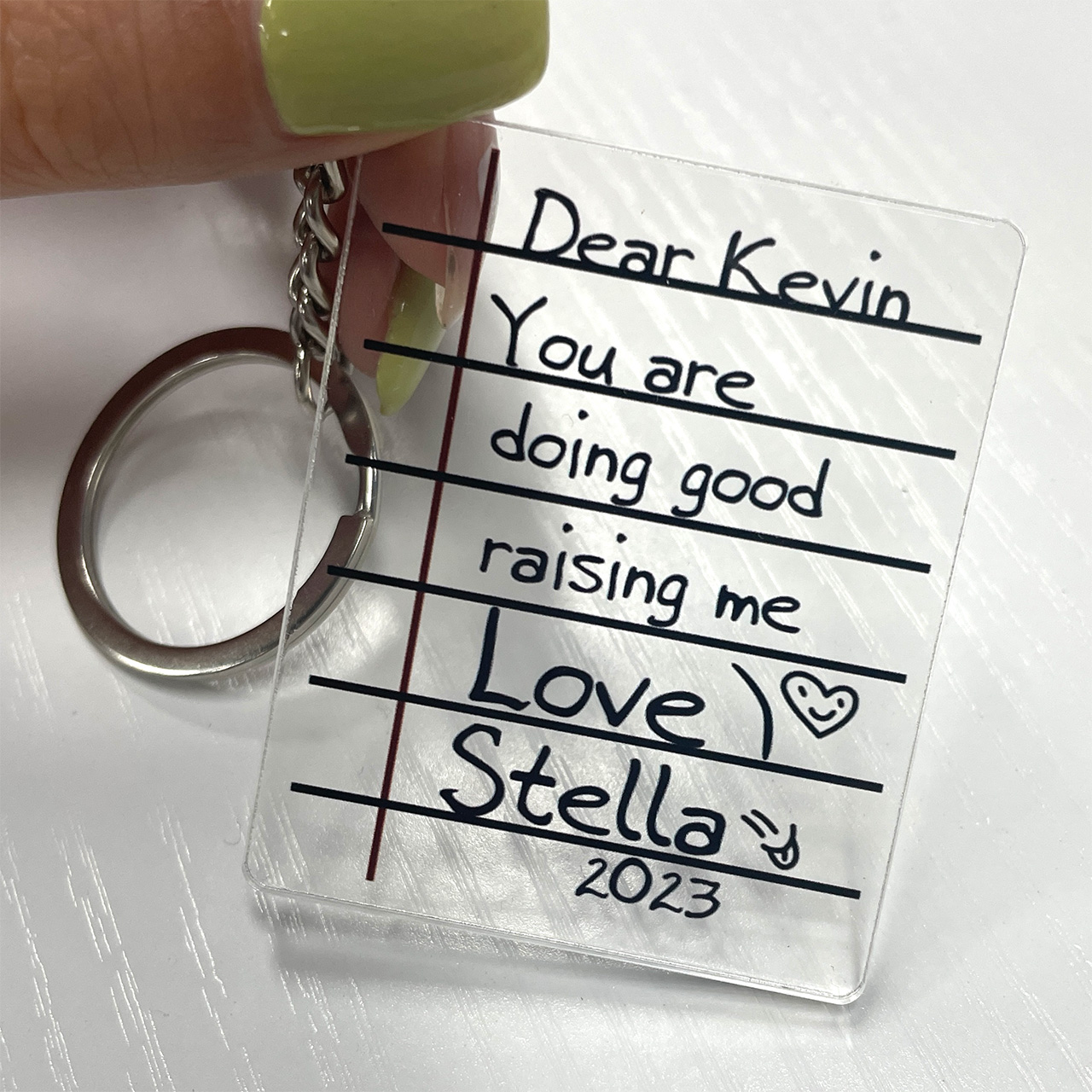 Personalized Mother's Day or Father's Day Keychain Keepsakes
