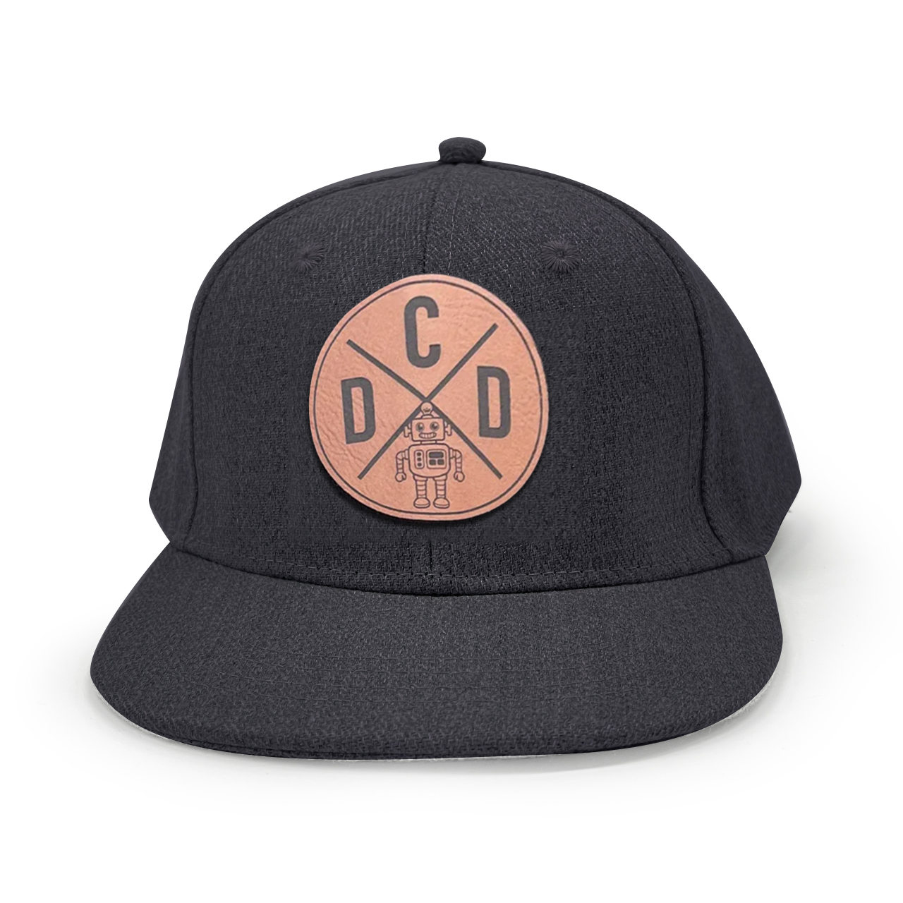 Personalized Circle Initials Patch Robot Trucker Cap