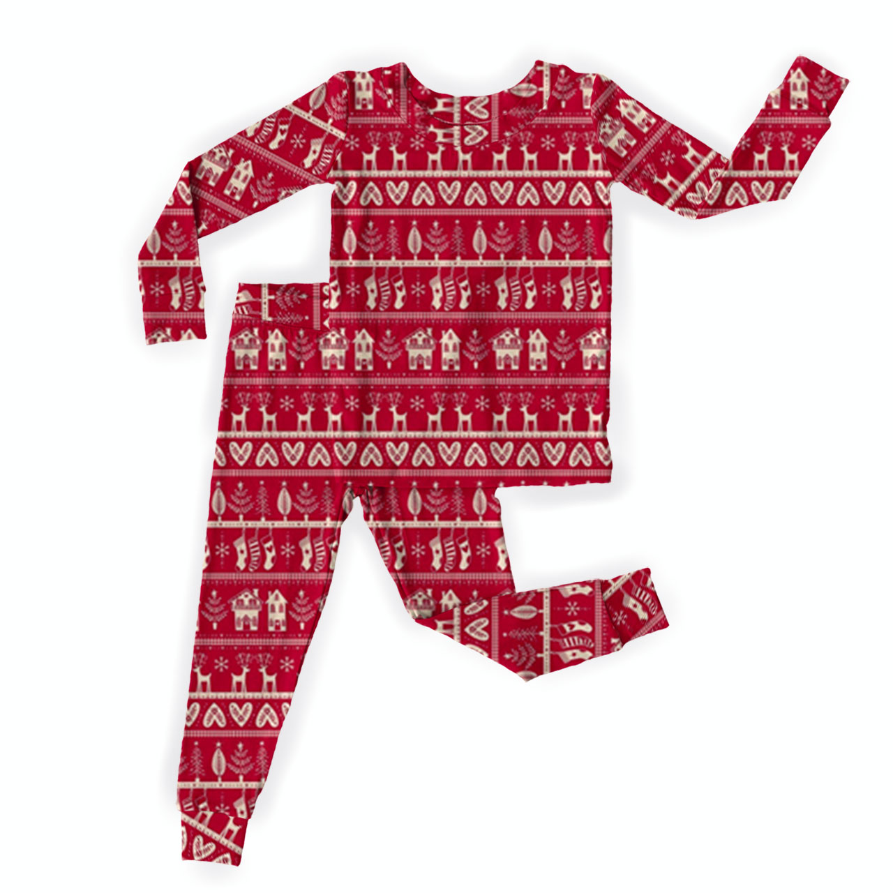 Christmas Carnival Two-Piece Pajama Set For Kids