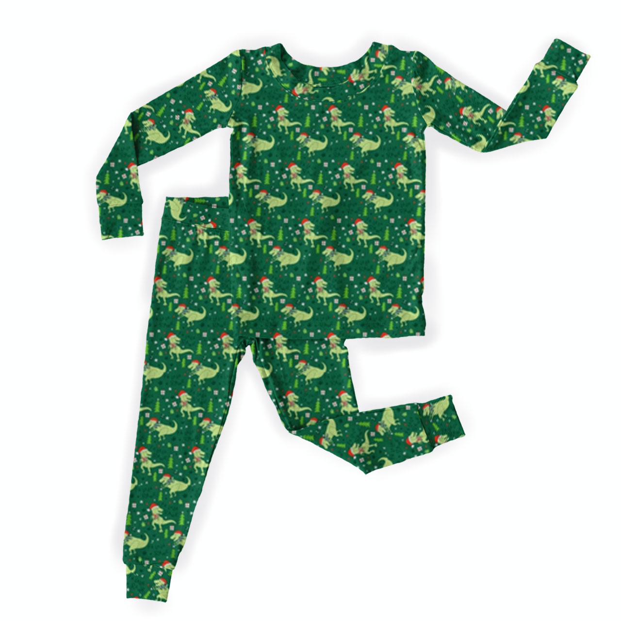 Dinosaur Christmas Party Two-Piece Pajama Set For Kids Sale-Beepumpkin™