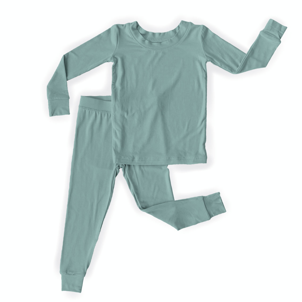 Quiet Blue Two-Piece Pajama Set For Kids