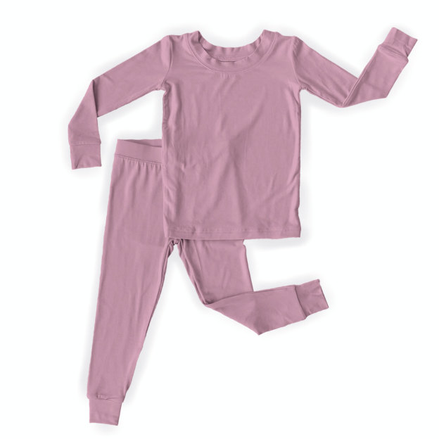 Quiet Pink Two-Piece Pajama Set For Kids