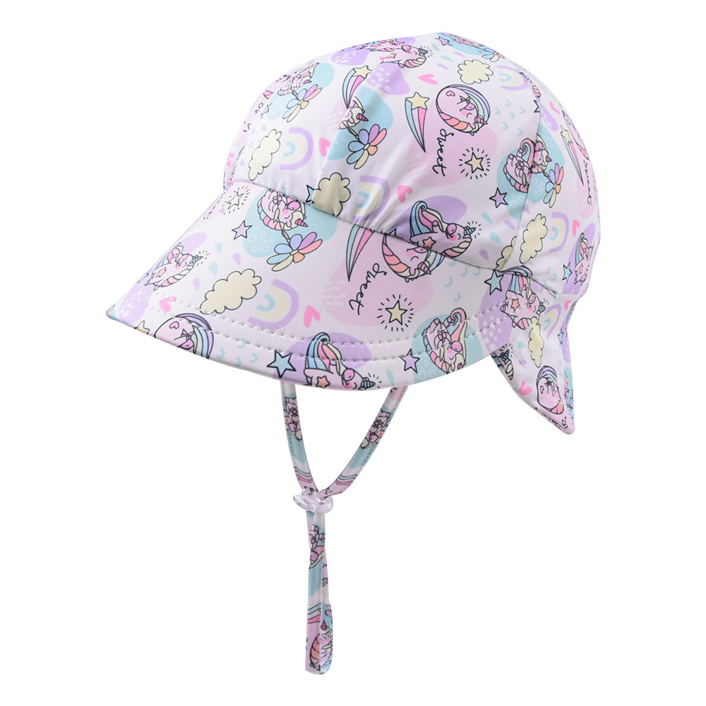 UPF 30+ Pink Unicorn Kids Baseball Hat