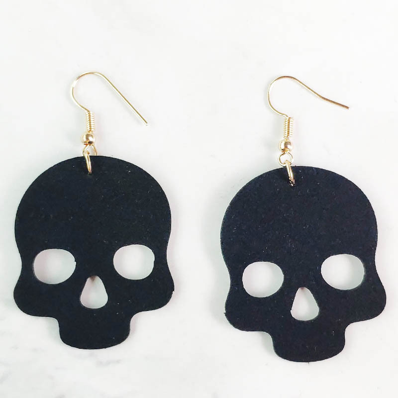 Black Skull Earrings