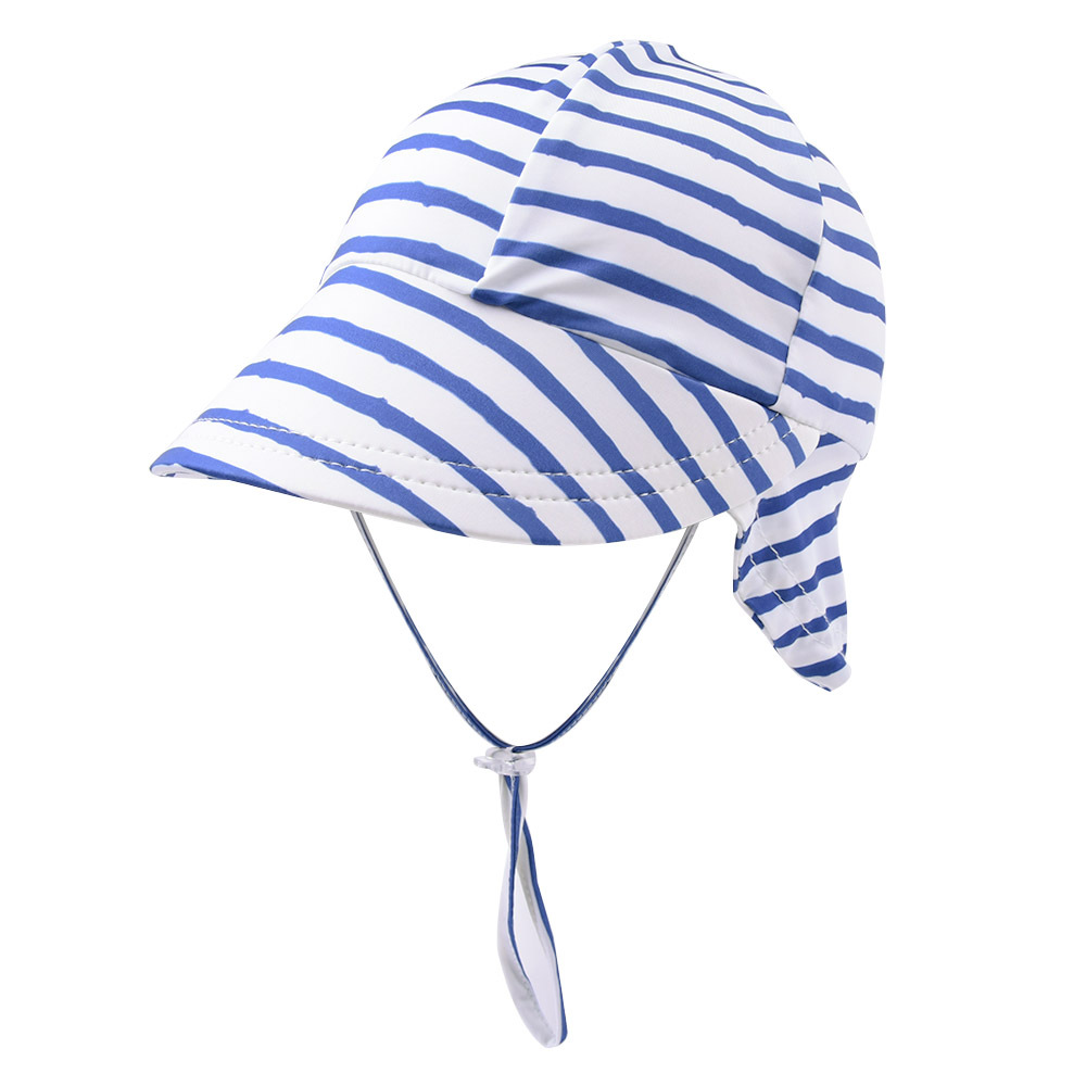 UPF 30+ Blue Stripes Kids Bucket Hat