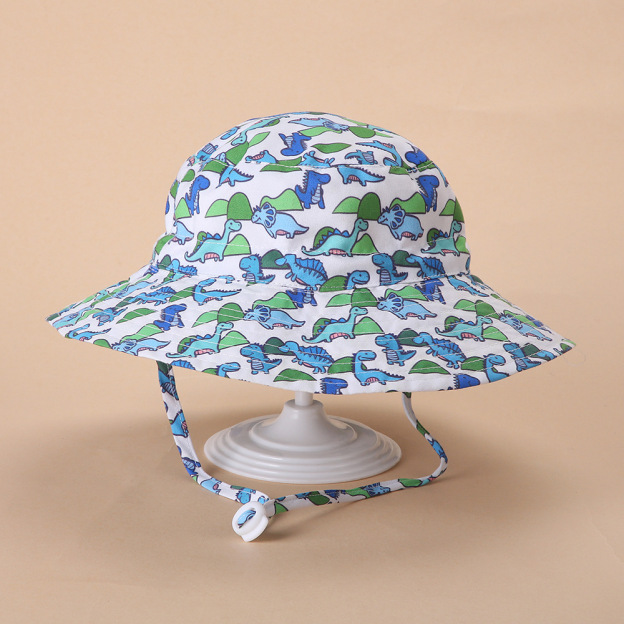 Little Blue Dinosaur Kids Sun Hat