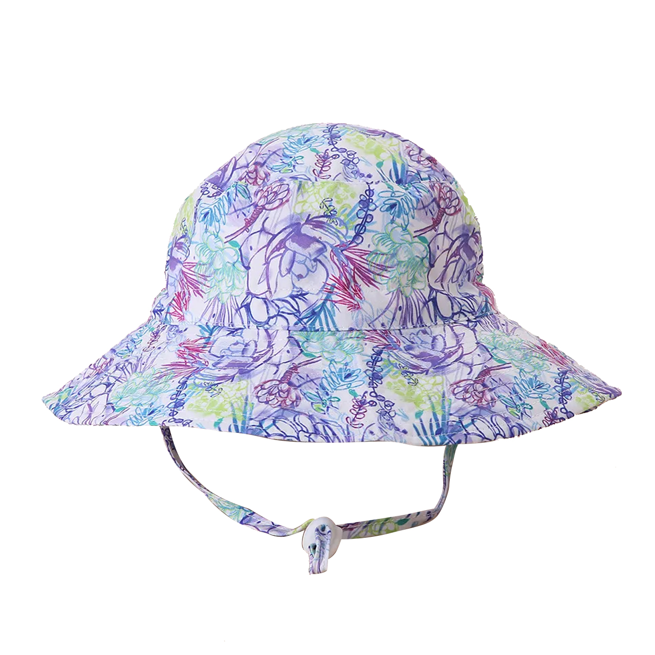 UPF 30+ Purple Print Kids Sun Hat