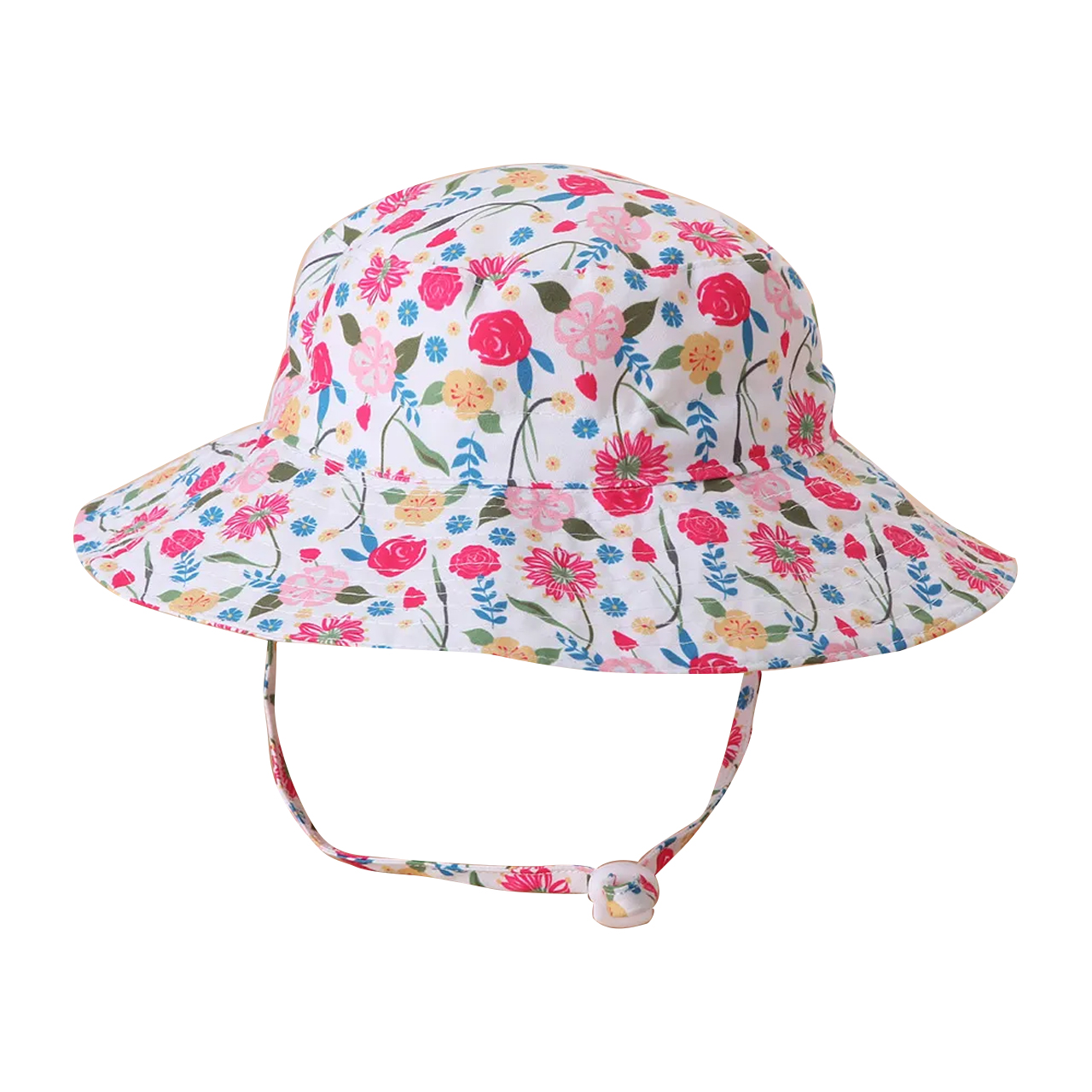 UPF 30+ Rose Print Kids Sun Hat