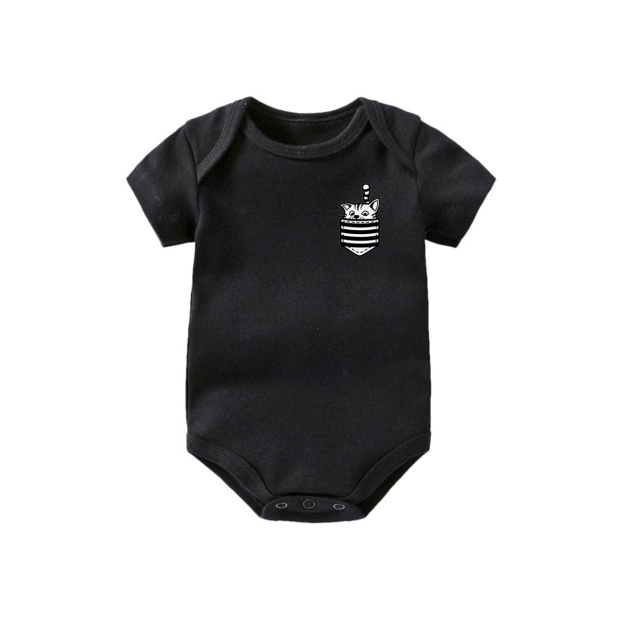 Pocket Cat,Baby Bodysuit