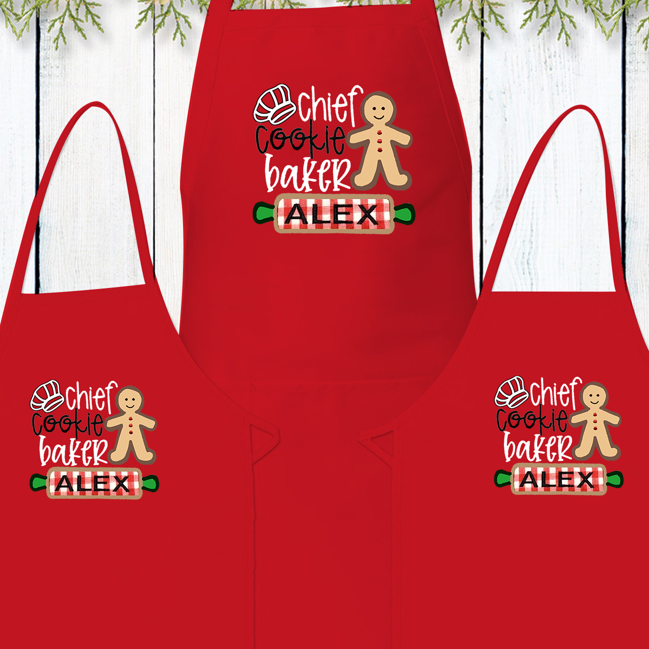 Chief Cookie Baker Apron Sets For Adult&Kids