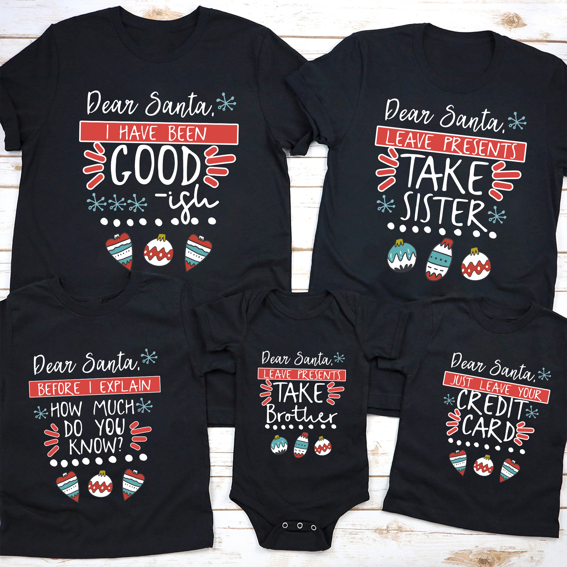 Dear Santa Quotes Christmas Family Shirt