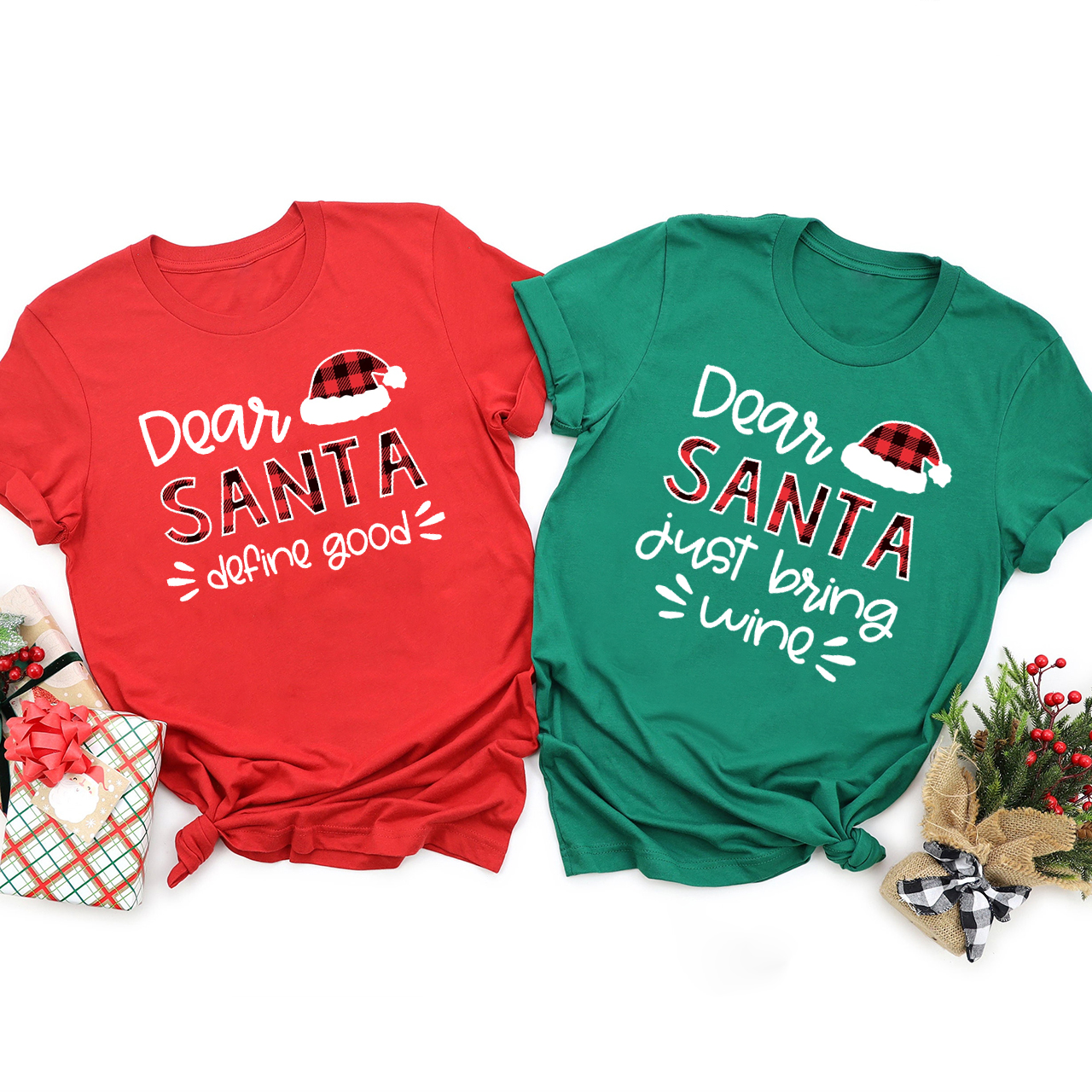 Dear Santa Hat Funny Shirts For Family