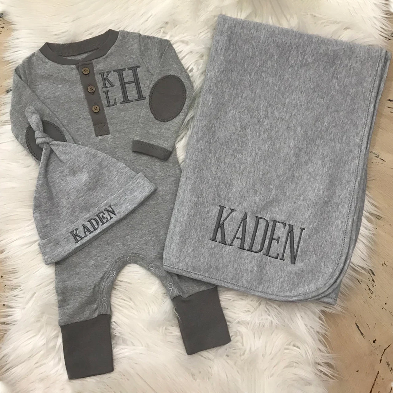 Personalized Baby Boy Coming Home Outfit 3 Piece Sets