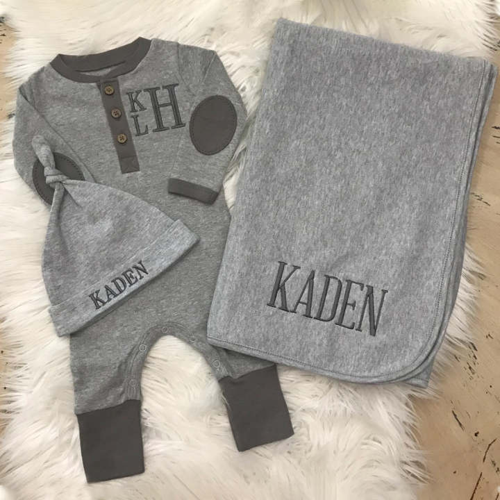 Personalized Baby Boy Coming Home Outfit 3 Piece Sets SaleBeepumpkin™