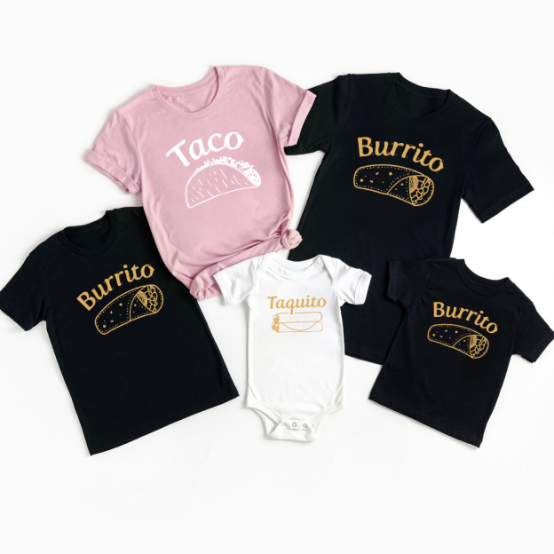 Burrito Taco Taquito Daily Family Matching Shirts