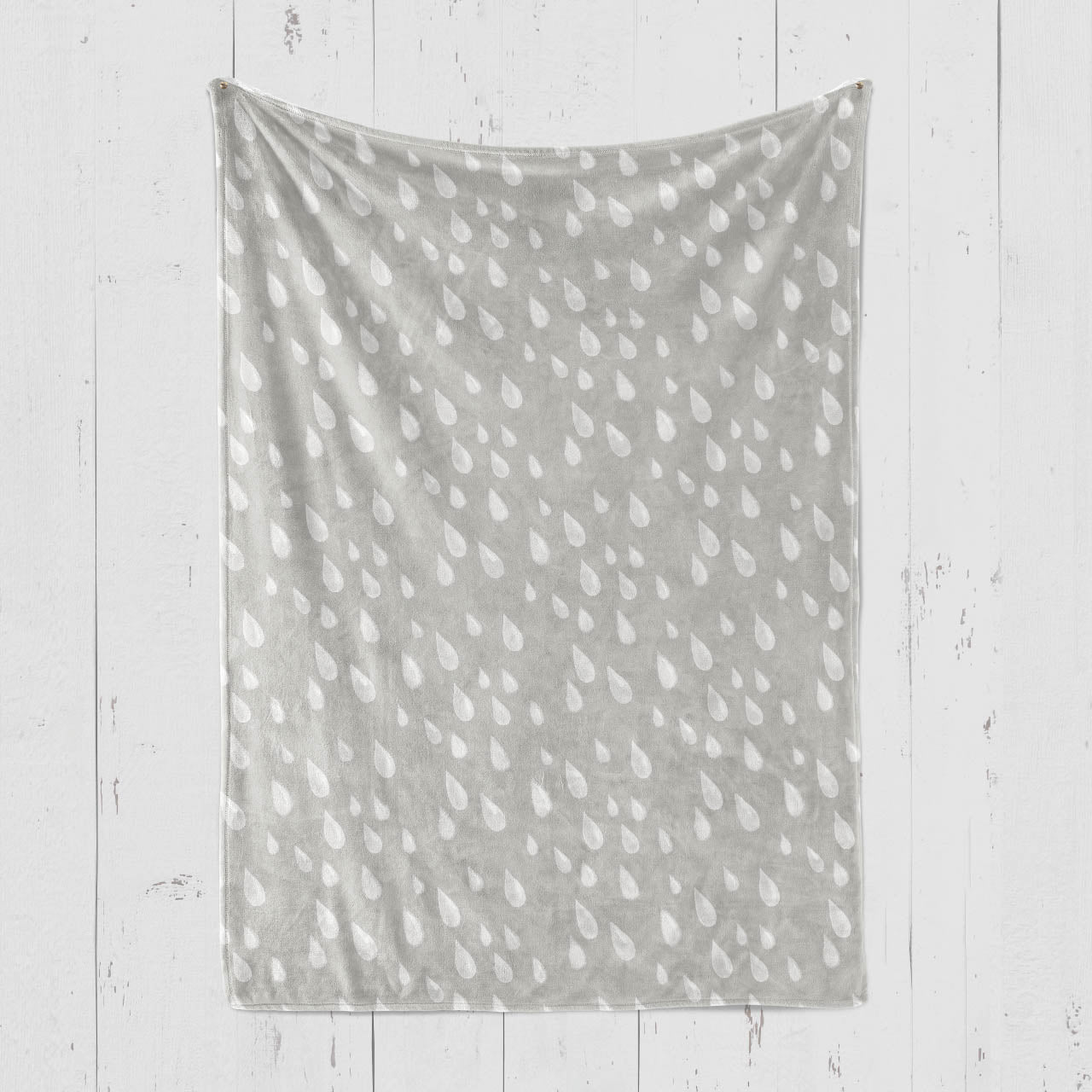 2 Colors Raindrops Baby Flannel Blanket