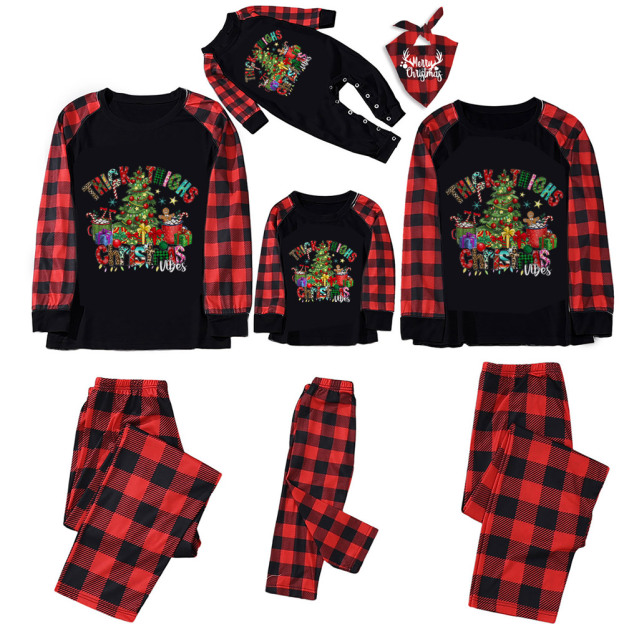 Thick Thighs Christmas Vibes Family Matching Pajamas