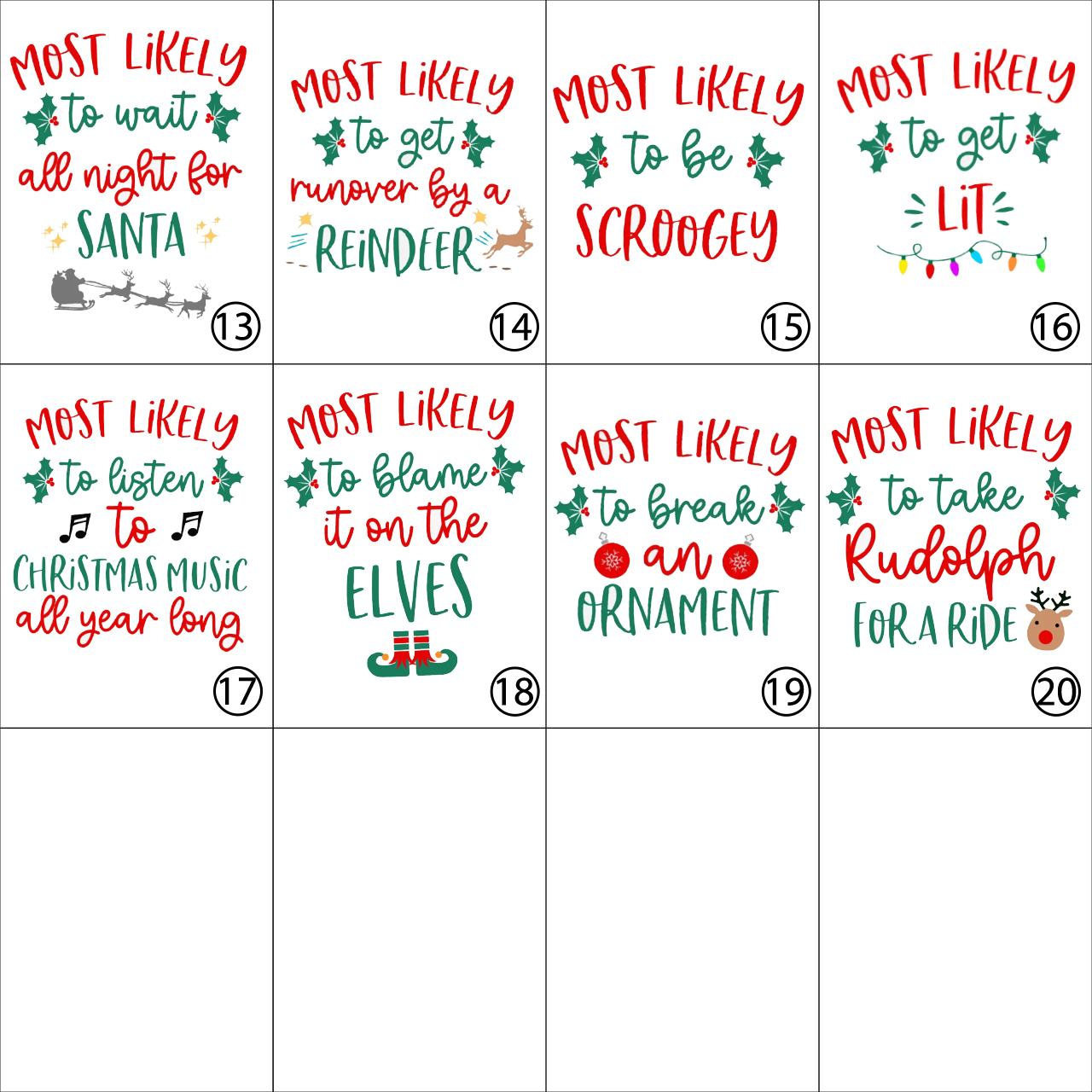 Most Likely Leaves Christmas Family Matching Pajamas