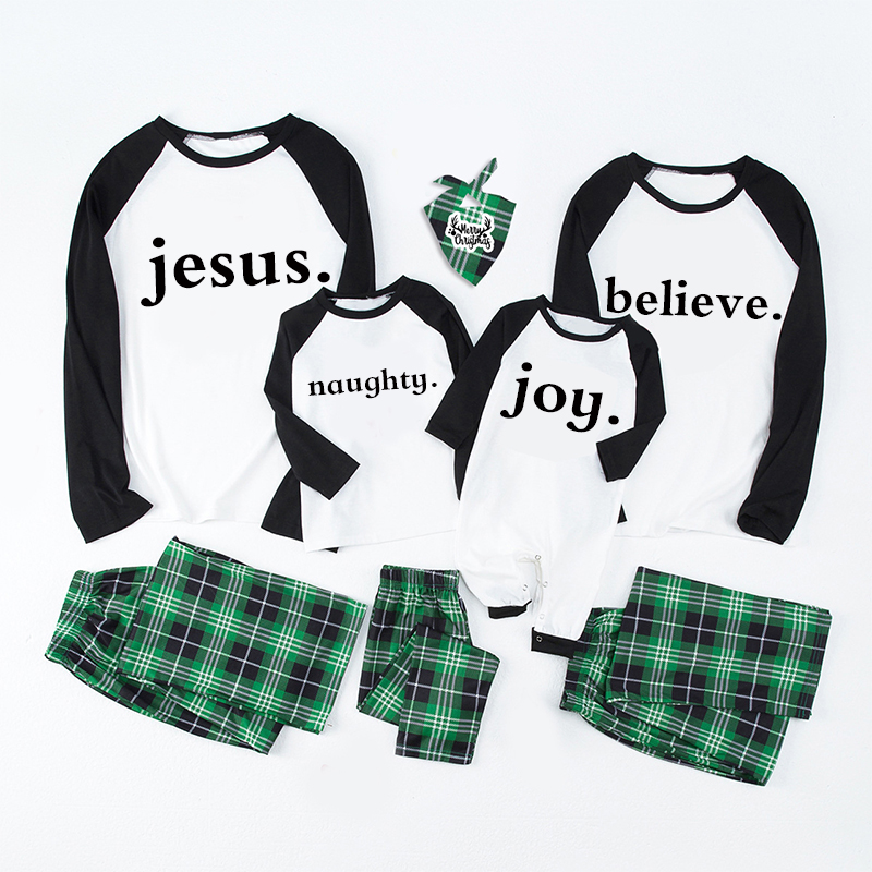 Christmas Words Family Matching Pajamas