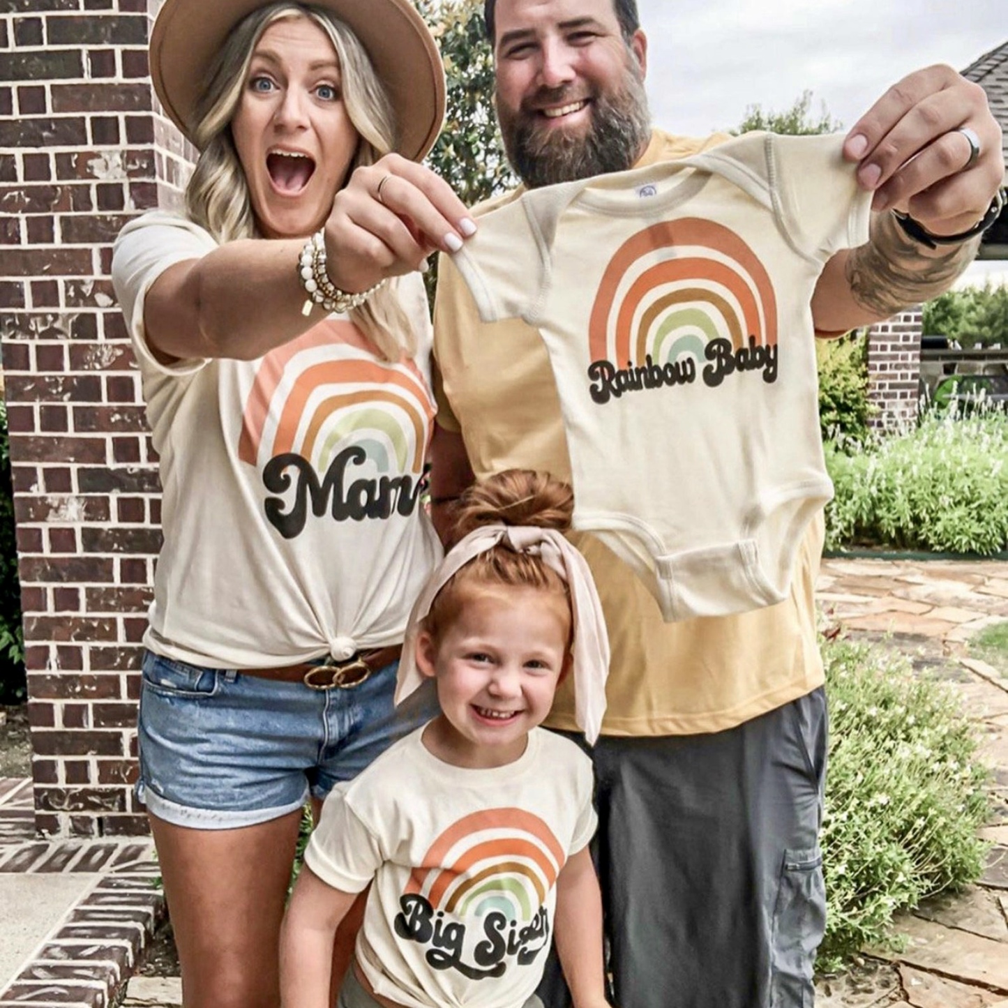 Personalized Matching Mama and Rainbow Baby Bodysuit & Shirts