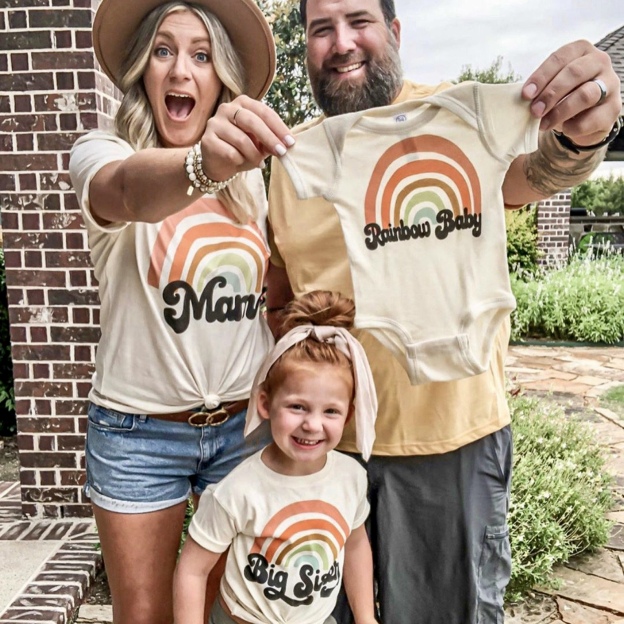 Personalized Matching Mama and Rainbow Baby Bodysuit & Shirts