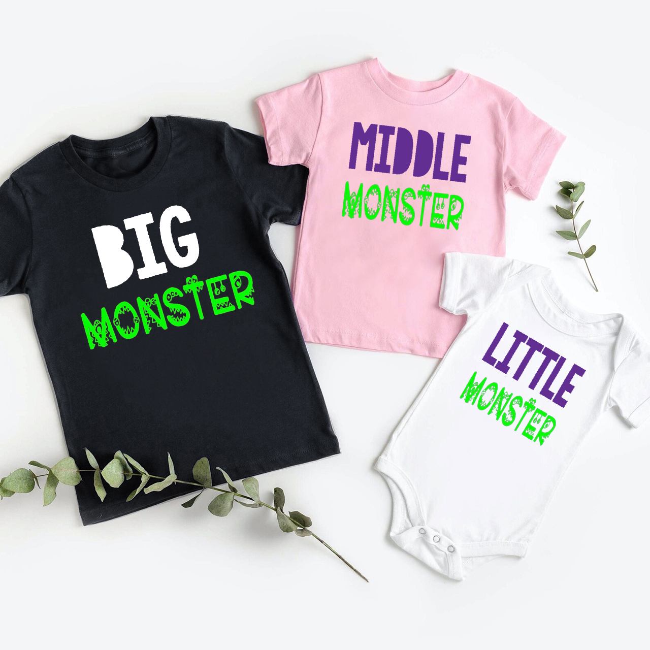 Personalized Monster  Family Matching Shirt