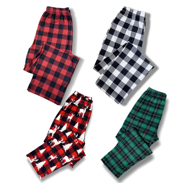 Image of Full Size Christmas Plaid Family Matching Pajama Pants With Pockets