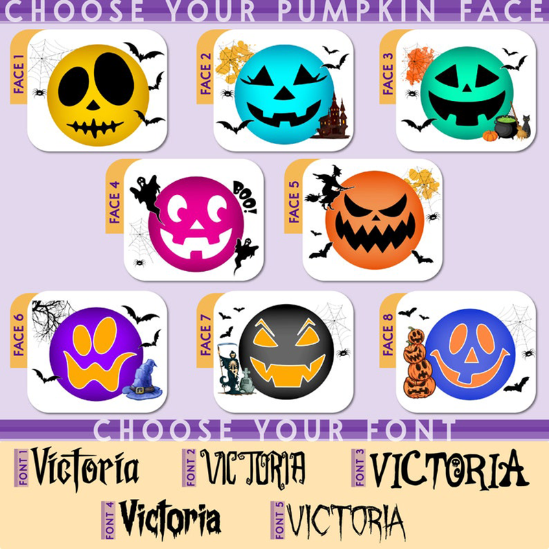 Personalized Halloween Tote Bags Customized Scary Face