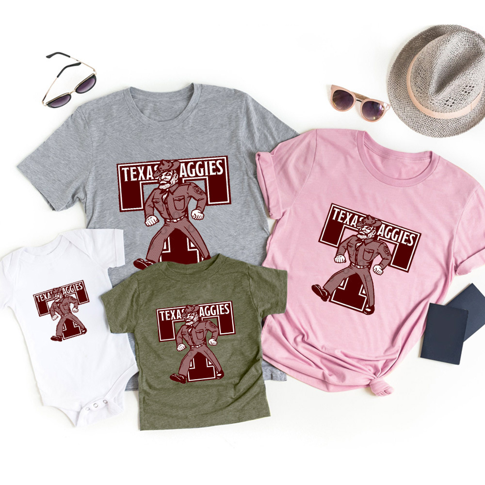 Vintage Texas Aggies Family Matching Shirts