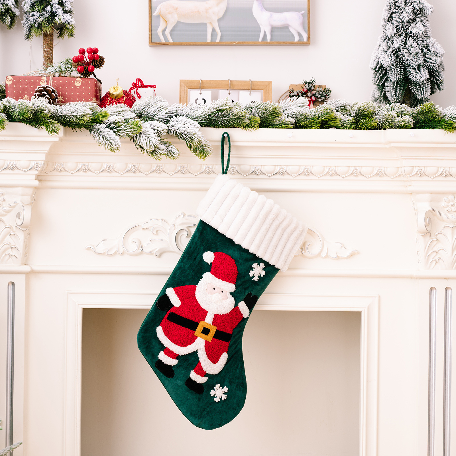 Santa&Snowman Christmas Cartoon Socks