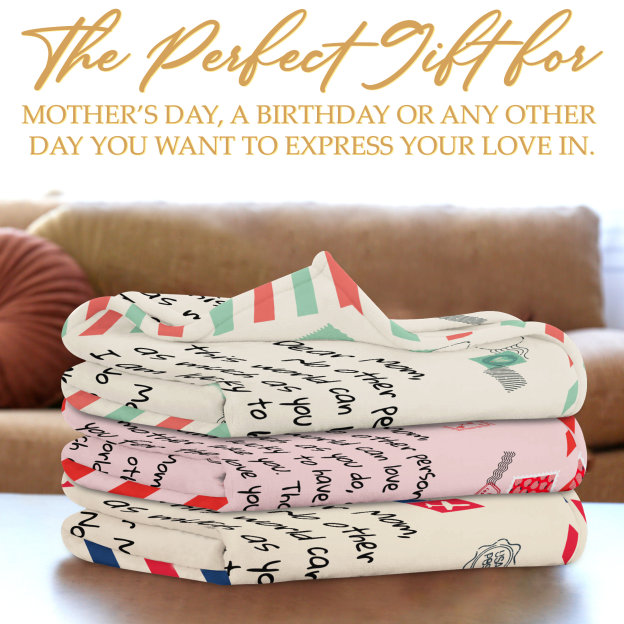 Personalized Letter To Mom Flannel Blanket