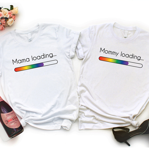 Lesbian Family Pregnancy Announcement LGBTQ Shirt & Baby Bodysuit