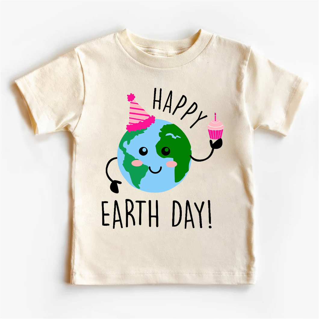 Happy Earth Day With Cake Toddler Shirt
