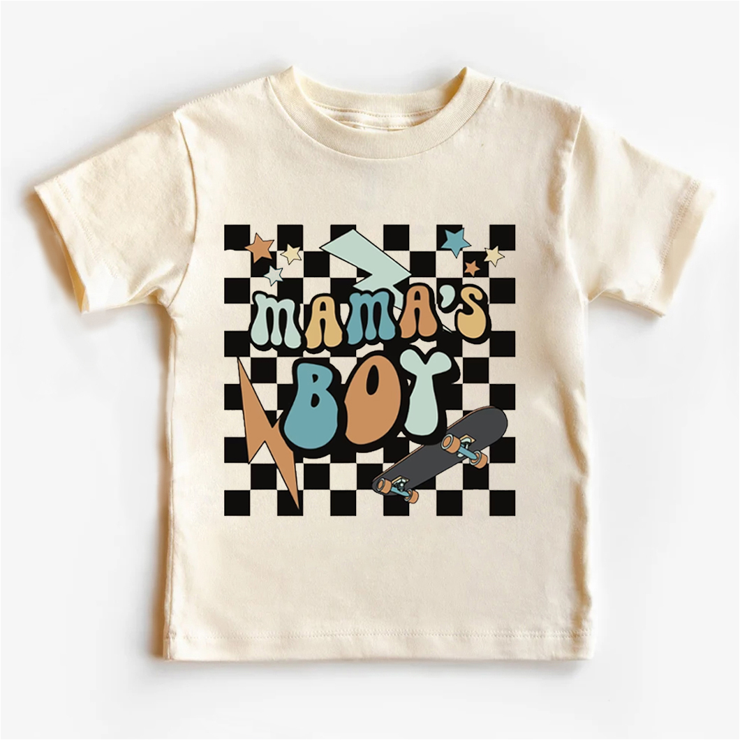 Mama's Boy Retro Skater Kids T-Shirt
