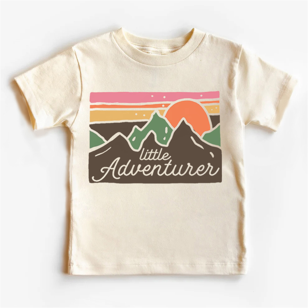 Little Adventurer Cute Mountains Kids T-Shirt