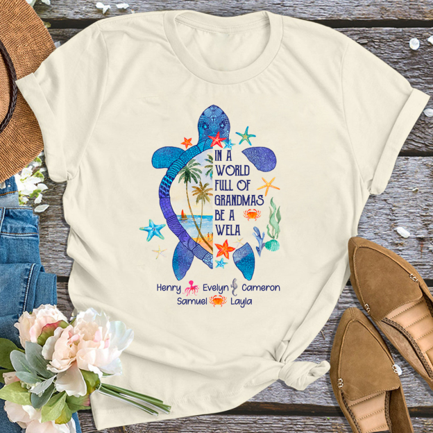World Full Of Grandmas Personalized Shirt