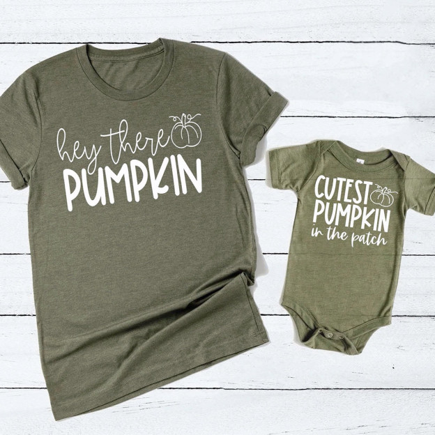 Here There Pumpkin Family Matching Shirt 