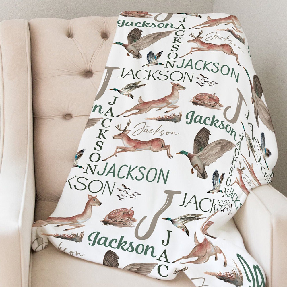 Personalized Mallard Duck Baby Blanket